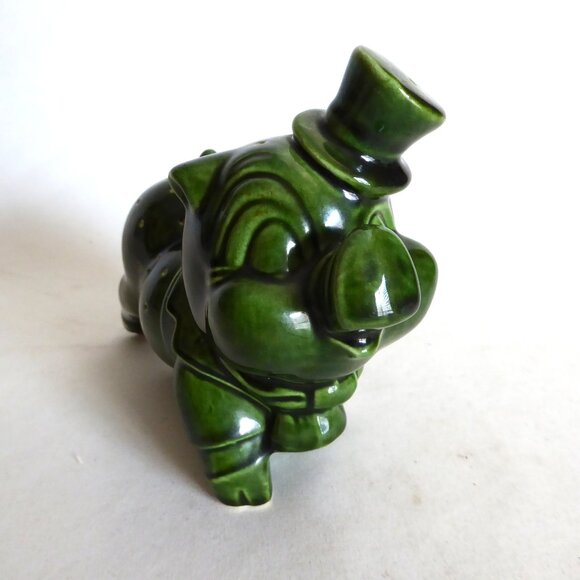 VINTAGE MCM 1950’s TOP HAT PIG TOOTHPICK HORS D’OEUVES PICK HOLDER - Picture 1 of 11